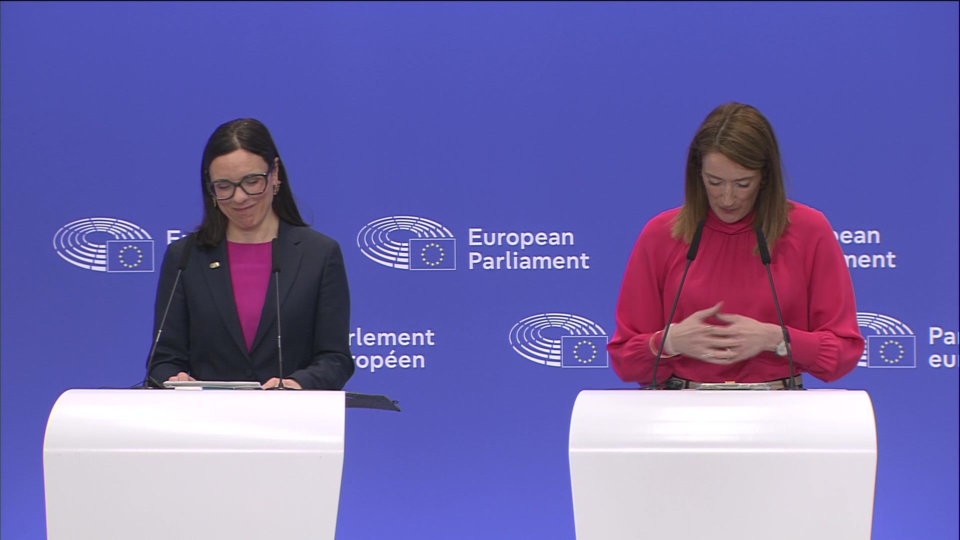 Press conference by Roberta METSOLA, EP President, and Raquel GARCÍA HERMIDA-VAN DER WALLE (RE, NL), rapporteur on combatting corruption – final vote on the EU directive